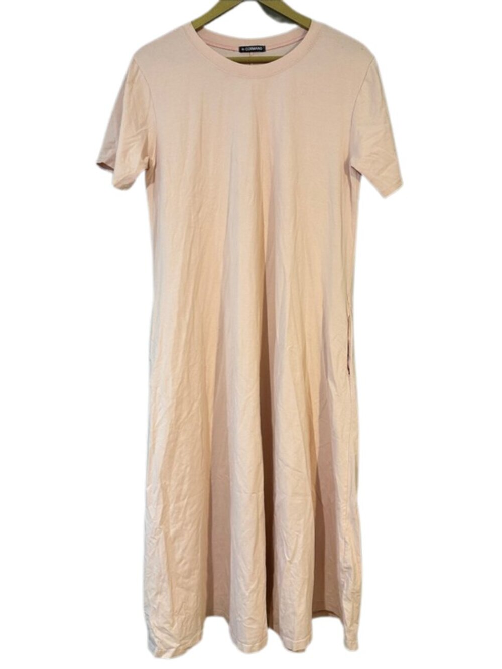 Le Cormang Pink Maxi T Shirt Dress Large Minimalist